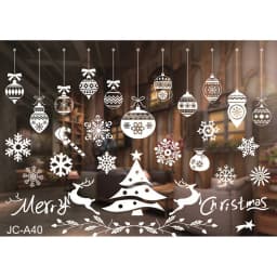 Christmas Snowflakes Electrostatic Window Clings Stickers Reindeer Santa Claus Window Decals Xmas Home Decorations New Year 2024