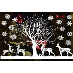Christmas Snowflakes Electrostatic Window Clings Stickers Reindeer Santa Claus Window Decals Xmas Home Decorations New Year 2024