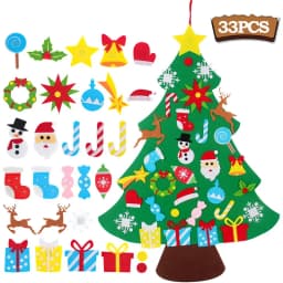 Kids DIY Felt Christmas Tree Merry Christmas Decorations For Home 2024 Christmas Ornaments Navidad Gifts Xmas Tree New Year 2025