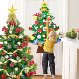 Kids DIY Felt Christmas Tree Merry Christmas Decorations For Home 2024 Christmas Ornaments Navidad Gifts Xmas Tree New Year 2025