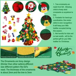 Christmas DIY Felt Tree With Light Merry Christmas Decoration For Home 2023 Cristmas Ornament Xmas Gifts Navidad New Year Tree