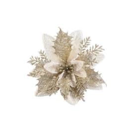 Glitter Pink Christmas Flowers Xmas Tree 14cm Artifical Flower Ornaments 2023 Merry Christmas Decoration For Home New Year