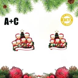 Christmas Pendant DIY Personal Family Christmas Decorations For Home 2D Acrylic Christmas Tree Hanging Ornament New Year 2026