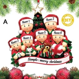 Christmas Pendant DIY Personal Family Christmas Decorations For Home 2D Acrylic Christmas Tree Hanging Ornament New Year 2026