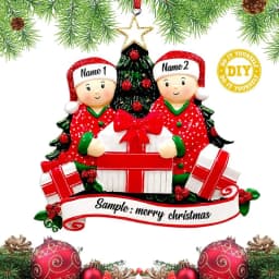 Christmas Pendant DIY Personal Family Christmas Decorations For Home 2D Acrylic Christmas Tree Hanging Ornament New Year 2026