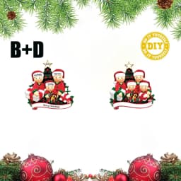 Christmas Pendant DIY Personal Family Christmas Decorations For Home 2D Acrylic Christmas Tree Hanging Ornament New Year 2026