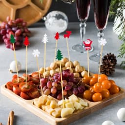 50/100pcs Christmas Fruit Food Sticks Santa Claus Snowflake Snowman Cocktail Toothpick Cupcake Topper Christmas Party Decoration