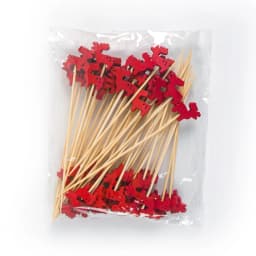 50/100pcs Christmas Fruit Food Sticks Santa Claus Snowflake Snowman Cocktail Toothpick Cupcake Topper Christmas Party Decoration