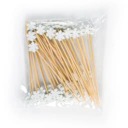 50/100pcs Christmas Fruit Food Sticks Santa Claus Snowflake Snowman Cocktail Toothpick Cupcake Topper Christmas Party Decoration