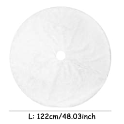1pcs 78/90/122cm White Christmas Tree Skirt Plush Faux Fur 2023 Xmas Tree Carpet Decoration Ornament New Year Navidad Home Decor