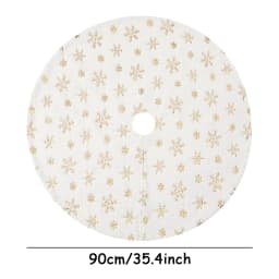 1pcs 78/90/122cm White Christmas Tree Skirt Plush Faux Fur 2023 Xmas Tree Carpet Decoration Ornament New Year Navidad Home Decor