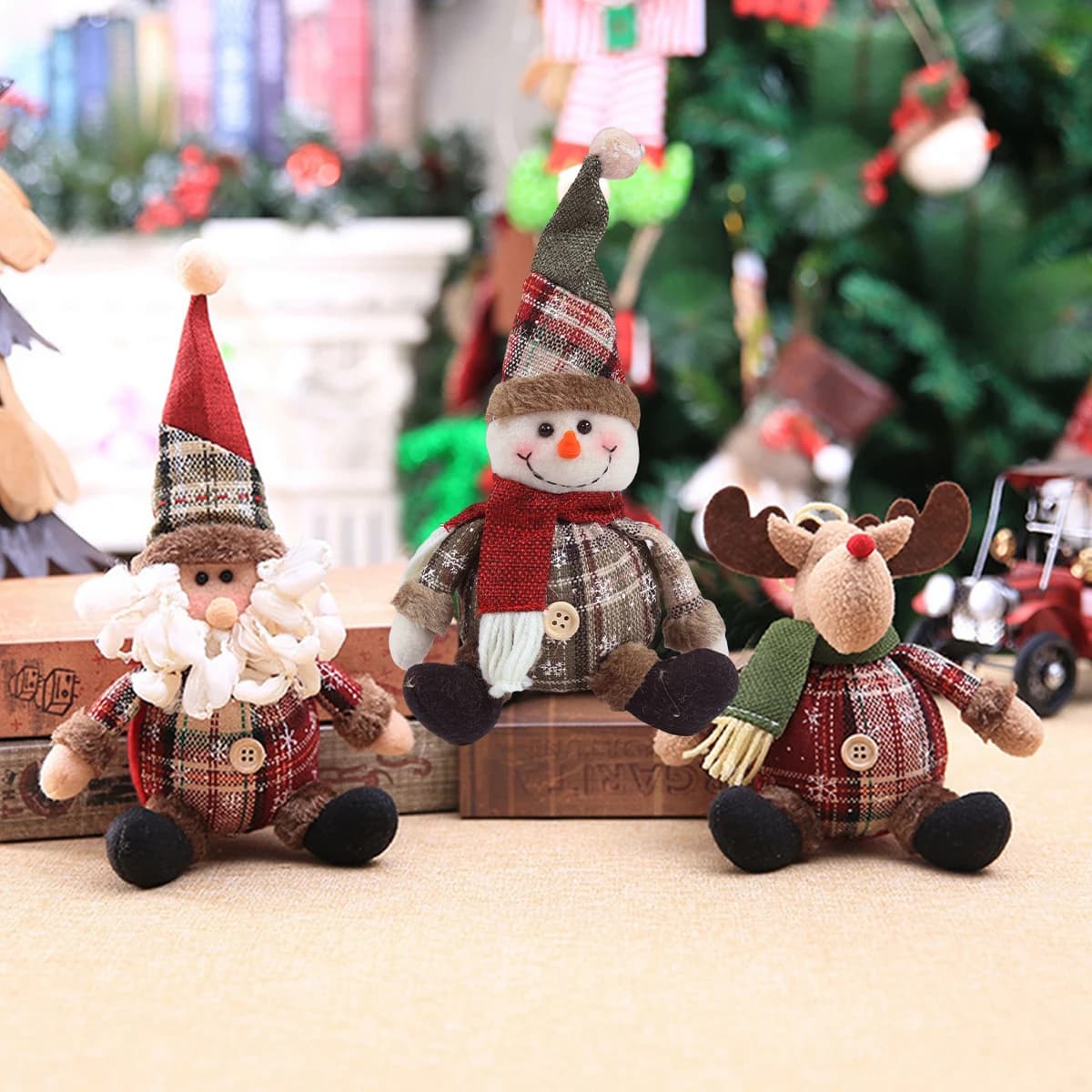 Santa Claus Doll Chirstmas Decorations Home 2025 Decor Table Elk Doll Christmas Ornaments Xmas Navidad Gifts Happy New Year 2026