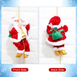 Christmas Socks, Santa Claus Electric Climb Up and Down Climbing Santa with Light and Music Christmas Ornaments Decoration
