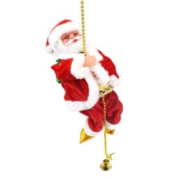 Christmas Socks, Santa Claus Electric Climb Up and Down Climbing Santa with Light and Music Christmas Ornaments Decoration