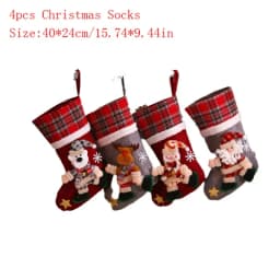 Christmas Socks, Santa Claus Electric Climb Up and Down Climbing Santa with Light and Music Christmas Ornaments Decoration