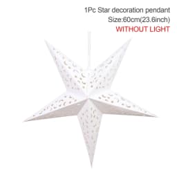 Christmas Hollow Out Star Hanging Pendant Merry Christmas Decorations for Home 2023 Xams Ornaments Navidad Noel New Year 2024