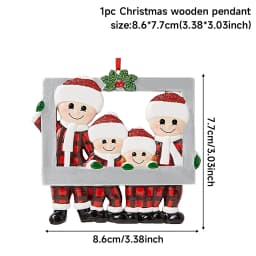 DIY Christmas Family Pendant Merry Christmas Decorations for Home Navidad 2023 Christmas Tree Hanging Ornament New Year 2024