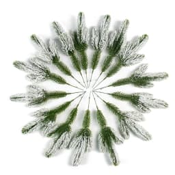 10/20pcs Artificial Pine Branches Green Leaves Needle Fake Greenery Pine for DIY Garland Wreath Christmas Embellishing Noel 2023