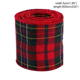 5x600cm/roll Christmas Plaid Imitation Hemp Ribbon Snowflake Burlap Ribbon for Christmas Wrapping Xmas Tree Wreath Ribbons Decor