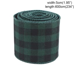5x600cm/roll Christmas Plaid Imitation Hemp Ribbon Snowflake Burlap Ribbon for Christmas Wrapping Xmas Tree Wreath Ribbons Decor