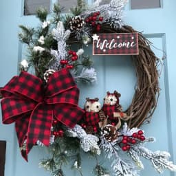 5x600cm/roll Christmas Plaid Imitation Hemp Ribbon Snowflake Burlap Ribbon for Christmas Wrapping Xmas Tree Wreath Ribbons Decor