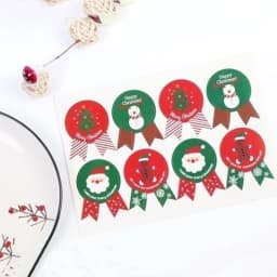 80pcs/Set Christmas Label Paper Sticker Package Sealing Stickers for Cookie Candy Nuts Package Xmas Tree Snowman Gift