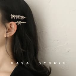 French Girly Bowknot Flash Diamond Hairpin Bangs Clip Super Fairy Temperament High Sense Rhinestone Hairpin Hairclips for Women