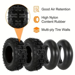 13x5.00-6 Tire and Inner Tube Set with Straight Valve Stem for Razor Dirt Quad Electric Scooter Parts Accessories 13*5.00-6