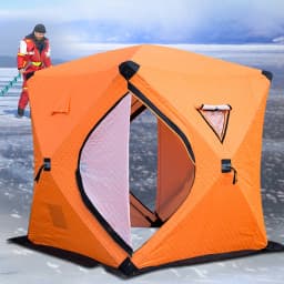 Easy Set-up Winter Fishing Tent Ice Fishing Tent Portable Ice Fishing Shelter Waterproof & Windproof Winter Fishing Equipment