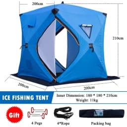 Easy Set-up Winter Fishing Tent Ice Fishing Tent Portable Ice Fishing Shelter Waterproof & Windproof Winter Fishing Equipment