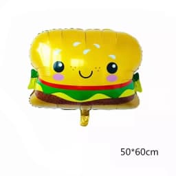 New Pizza Hot Dog Popcorn Donut Burger Aluminum Film Balloon, Food Shaped Balloon Children's Birthday Decoration