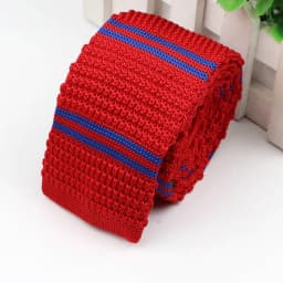 Fashion Men's Colourful Knitted Necktie Narrow 6CM Classic Woven Cravate Trendy Striped Skinny Ties For Dinner party Daily Wear