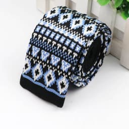 Fashion Men's Colourful Knitted Necktie Narrow 6CM Classic Woven Cravate Trendy Striped Skinny Ties For Dinner party Daily Wear