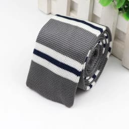 Fashion Men's Colourful Knitted Necktie Narrow 6CM Classic Woven Cravate Trendy Striped Skinny Ties For Dinner party Daily Wear