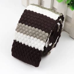 Fashion Men's Colourful Knitted Necktie Narrow 6CM Classic Woven Cravate Trendy Striped Skinny Ties For Dinner party Daily Wear