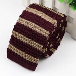 Fashion Men's Colourful Knitted Necktie Narrow 6CM Classic Woven Cravate Trendy Striped Skinny Ties For Dinner party Daily Wear