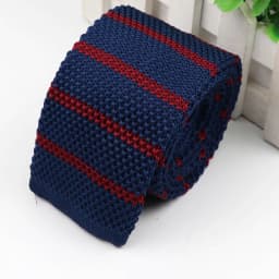 Fashion Men's Colourful Knitted Necktie Narrow 6CM Classic Woven Cravate Trendy Striped Skinny Ties For Dinner party Daily Wear