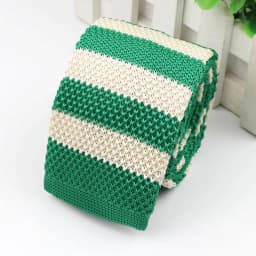 Fashion Men's Colourful Knitted Necktie Narrow 6CM Classic Woven Cravate Trendy Striped Skinny Ties For Dinner party Daily Wear