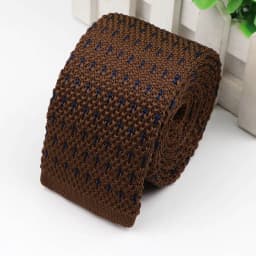 Fashion Men's Colourful Knitted Necktie Narrow 6CM Classic Woven Cravate Trendy Striped Skinny Ties For Dinner party Daily Wear