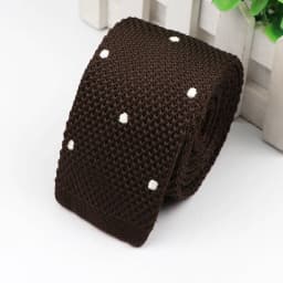 Fashion Men's Colourful Knitted Necktie Narrow 6CM Classic Woven Cravate Trendy Striped Skinny Ties For Dinner party Daily Wear