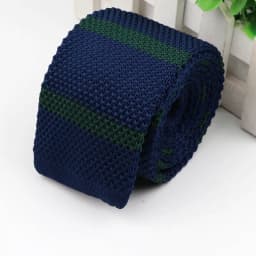 Fashion Men's Colourful Knitted Necktie Narrow 6CM Classic Woven Cravate Trendy Striped Skinny Ties For Dinner party Daily Wear