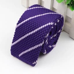 Fashion Men's Colourful Knitted Necktie Narrow 6CM Classic Woven Cravate Trendy Striped Skinny Ties For Dinner party Daily Wear