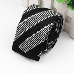 Fashion Men's Colourful Knitted Necktie Narrow 6CM Classic Woven Cravate Trendy Striped Skinny Ties For Dinner party Daily Wear