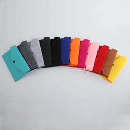 Unisex Portable Felt Coin Purse Multifunction Cards Wear-Resistant Phone Bag Mobile Phone Passport Storage Pocket Change Bag