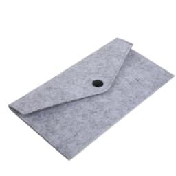 Unisex Portable Felt Coin Purse Multifunction Cards Wear-Resistant Phone Bag Mobile Phone Passport Storage Pocket Change Bag