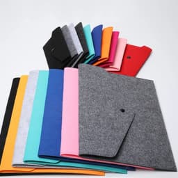 Unisex Portable Felt Coin Purse Multifunction Cards Wear-Resistant Phone Bag Mobile Phone Passport Storage Pocket Change Bag