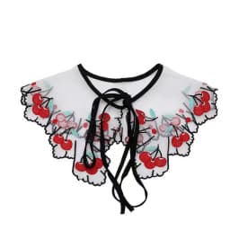 Women Lace Fake Collar For Shirt Detachable Collars Blouse Cloud Shoulder Doll Collar Mesh Embroidery Hollow False Collar