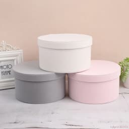 1PC Round Velvet Flower Boxes Gift Packaging Box Chinese Valentine's Day Tanabata Gift Box Decoration Wedding Candy Box