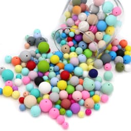 BOBO.BOX 20Pcs Silicone Beads 9MM Round Beads DIY Baby Pacifier Chain Pendant BPA Free Eco-friendly Baby Teether Toy Accessories