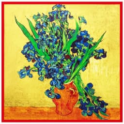90*90cm Luxury Brand Women Silk Scarfs Van Gogh Painting Square Scarves Spring Summer Shawls For Ladies